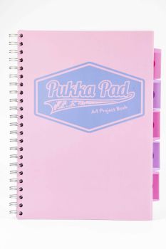 Kołozeszyt PUKKA PAD Project Book Pastel A4 różowy w linię
