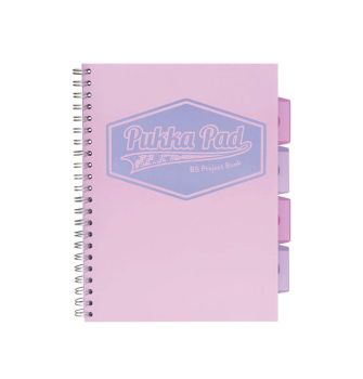 Kołozeszyt PUKKA PAD Project Book Pastel B5 różowy w linię 