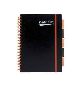 Kołozeszyt PUKKA PAD Project Book PP Black Neon A4 pomarańczowy