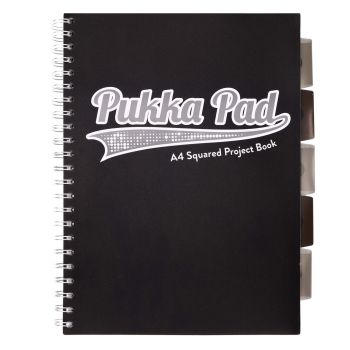 Kołozeszyt Pukka Pad Project Book Black Grey A4 czarny