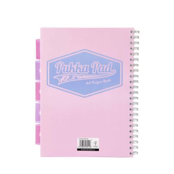Kołozeszyt PUKKA PAD Project Book Pastel A4 różowy w linię