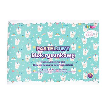 Blok rysunkowy STRIGO kolekcja Hejka tu Lenka, format A4 / 14 kartek, kolorowy pastelowy