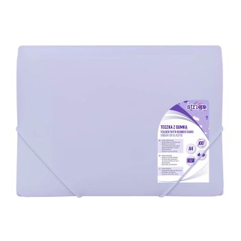 Teczka z gumką PP A4 STRIGO, liliowa