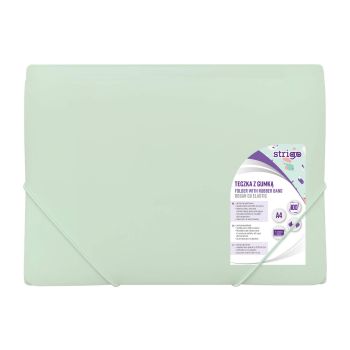 Teczka z gumką PP A4 STRIGO, miętowa