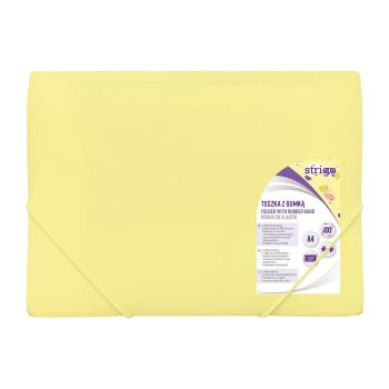 Teczka z gumką PP A4 STRIGO, żółta