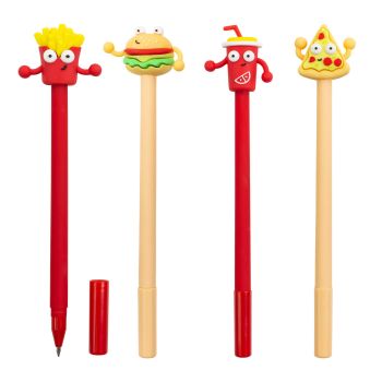 Żelowy długopis STRIGO z serii Food , Cola, Pizza, Hamburger, Frytki