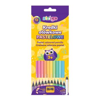 Kredki ołówkowe STRIGO, pastelowe