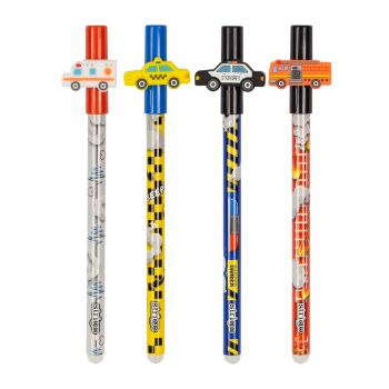 Wymazywalny długopis STRIGO ze skuwką z serii Pojazdy Specjalne - Taksówka, Radiowóz, Karetka, Wóz strażacki