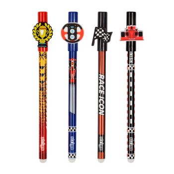 Wymazywalny długopis STRIGO ze skuwką z serii Wyścigi - Chorągiewka, Kierownica, Bolid, Puchar