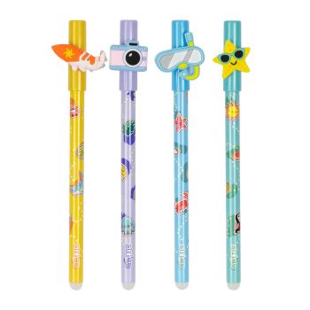 Wymazywalny długopis STRIGO ze skuwką z serii Holidays - Surfing, Aparat, Nurek, Rozgwiazda