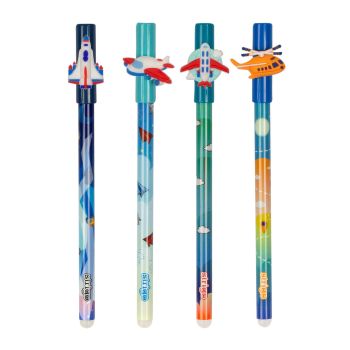 Wymazywalny długopis STRIGO ze skuwką z serii Aircraft - Prom kosmiczny, Samolot transportowy, Samolot Pasażerski, Helikopter 