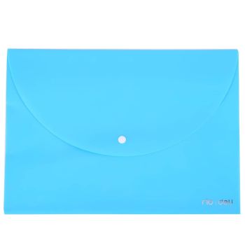 Niebieska teczka kopertowa Deli na zatrzask A4 seria RIO