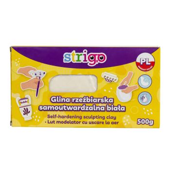 Glina rzeźbiarska STRIGO samoutwardzalna, biała, 500g