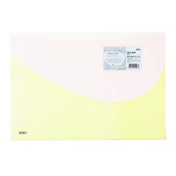 Teczka kopertowa na zatrzask deli fc seria macaron żółta