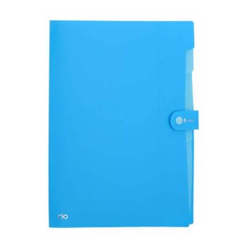Teczka zatrzaskowa Deli A4 8-przegródek seria RIO niebieska