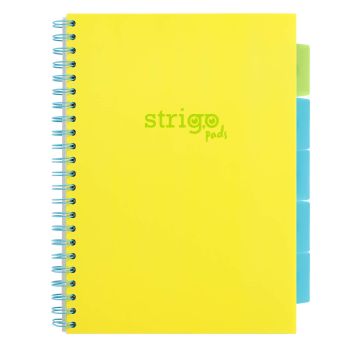 Kołozeszyt STRIGO PADS Project Book A4 kratka Neon żółty