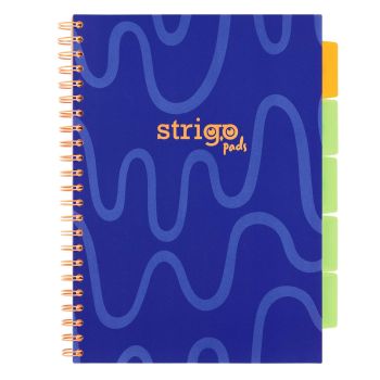 Kołozeszyt STRIGO PADS Project Book A4 linia Neon granatowy