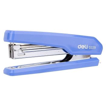 Zszywacz biurowy Deli do 15 kartek antypoślizgowy zszywki "10 niebieski