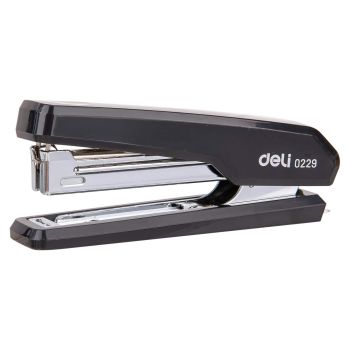 Zszywacz biurowy Deli do 15 kartek antypoślizgowy zszywki "10 czarny
