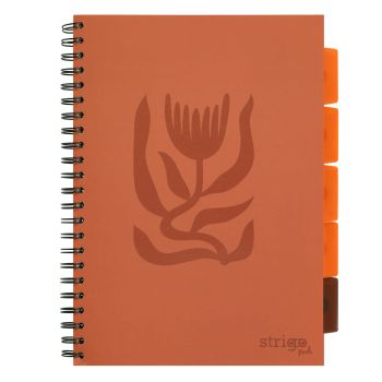 Kołozeszyt STRIGO PADS Project Book A4 kratka Floral ceglany