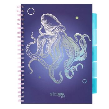 Kołozeszyt STRIGO PADS Project Book A4 kratka Głębiny Ośmiornica