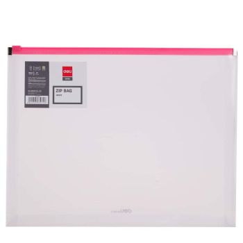 Teczka na suwak Deli E38975 a4 czerwona