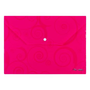 Różowa teczka kopertowa Deli E39640 na zatrzask A4 seria RIO
