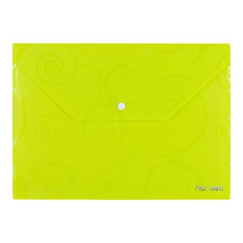 Zielona teczka kopertowa Deli E39640 na zatrzask A4 seria RIO