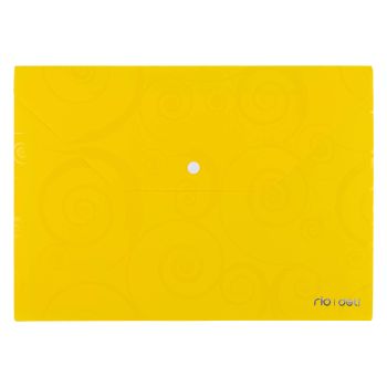 Żółta teczka kopertowa Deli E39640 na zatrzask A4 seria RIO