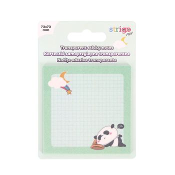 Transparentne karteczki samoprzylepne STRIGO 73x73mm 50 kartek turkusowe