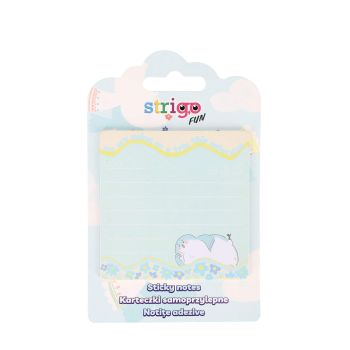 Karteczki samoprzylepne papierowe STRIGO FUN 73x73mm 20 kartek niebieskie