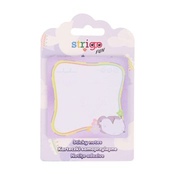 Karteczki samoprzylepne papierowe STRIGO FUN 73x73mm 20 kartek fioletowe