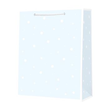Torebka prezentowa błękitna w kropki 26 × 32,5 × 12,5 cm STRIGO PARTY 210 g