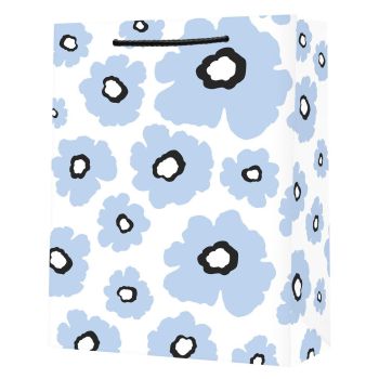 Torba prezentowa papierowa STRIGO PARTY Marimekko – Błękitna, 32,5x44,5x12,5