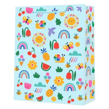 Torba prezentowa STRIGO PARTY w letnie motywy, 32,5x44,5x12,5