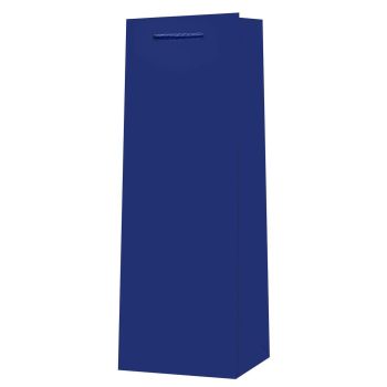Torebka prezentowa na wino granatowa 12 × 36 × 9 cm STRIGO PARTY 210 g