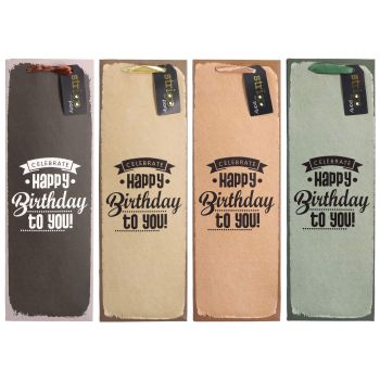 Torebka prezentowa STRIGO na butelkę "Urodziny" 12 × 36 × 9 cm, 210 g
