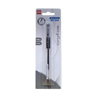 Długopis żelowy 0,5mm czarny 1 szt blister DELI