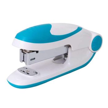 Zszywacz Deli do 25 kartek, 24/6 & 26/6 biało-niebieski