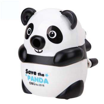 Temperówka ręczna na korbkę Deli strugaczka jeden otwór do 8 mm Panda 