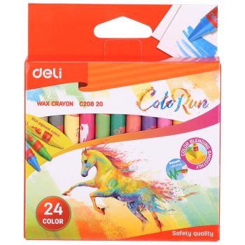 Kredki świecowe Deli C20820 24 kolorów