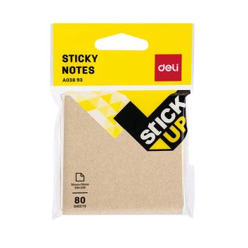 Notes samoprzylepny Deli 76mm*76mm 80 kartek ecoview brązowy