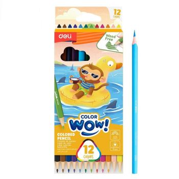 Kredki ołówkowe Deli C00100 zestaw 12 kolorów ColoRun