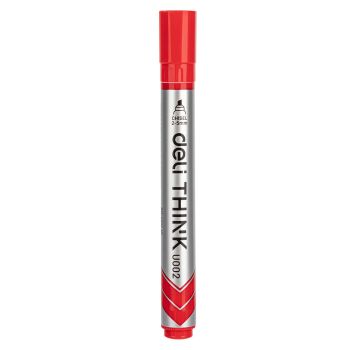 Marker suchościeralny Deli U00240 ścięty 2-5 mm czerwony
