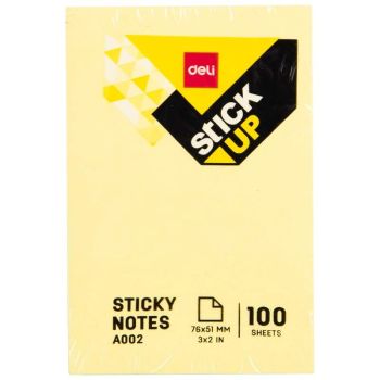 Żółty notes samoprzylepny Deli 100 kartek 76X51mm