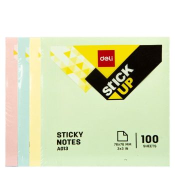 Notes samoprzylepny Deli A01303 76mm*76mm 100 kartek mix kolorów