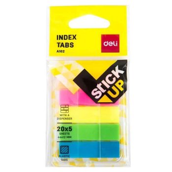 Zakładki indeksujące Deli 44x12mm A10202 5 kolorów