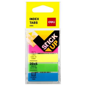 Zakładki indeksujące Deli 44x12mm A10402 5 kolorów
