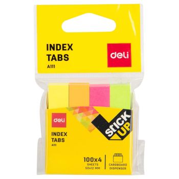 Zakładki indeksujące Deli 50x12mm A11102 mix kolorów