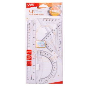 Zestaw geometryczny Deli 4 elementy mały transparentny 